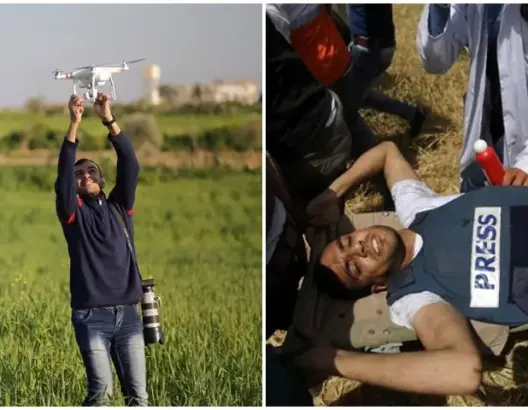 صحافي فلسطيني حَلم بأن يطير فوق غزة .. فأرسله الاحتلال للسماء (صور)
