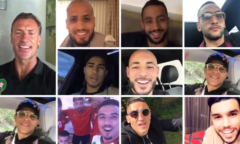 رونار ولاعبو المنتخب يتفاعلون مع أغنية الأسود الجديدة للمونديال (فيديو)