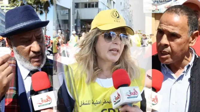 ممثلو النقابات في عيد العمال