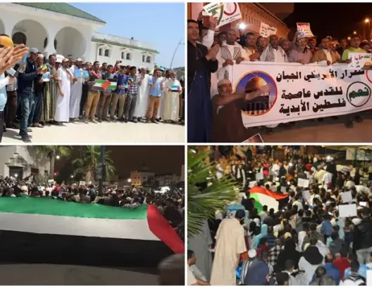 احتجاجات بـ20 مدينة تضامنا مع غزة .. و”الجماعة” تدعو الدولة للتحرك (صور)