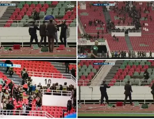 شغب جماهير الجيش يوقع 32 إصابة من القوات العمومية ومشجعَين (صور)