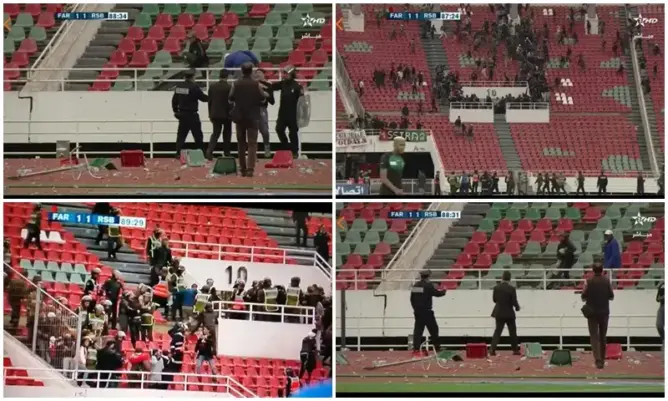 شغب جماهير الجيش يوقع 32 إصابة من القوات العمومية ومشجعَين (صور)