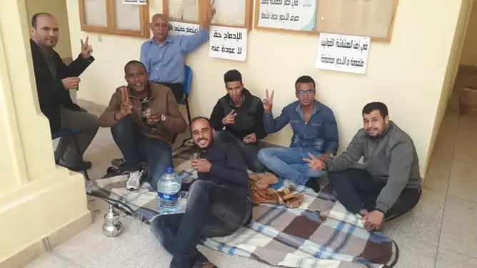 تأخر أجور المتعاقدين بزاكورة يدفعهم للاعتصام .. والمديرية: لا علم لنا بالأمر (صور)