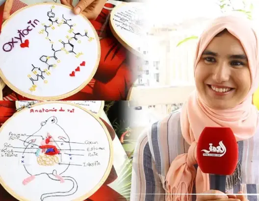 أميمة.. ابنة تاونات التي أبهرت فيسبوكيين بلوحات “الطرز” العلمية (فيديو)