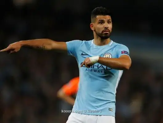 أجويرو مهاجم مانشستر سيتي قد يعود أمام برايتون في كأس الاتحاد
