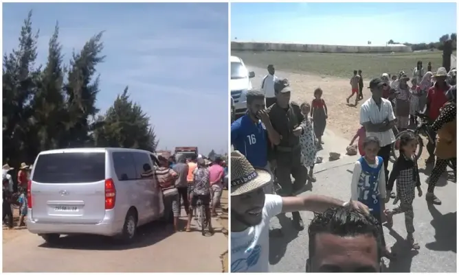 18 يوما بدون كهرباء.. سكان جماعة يرأسها وزير يحتجون بقطع الطريق (صور)