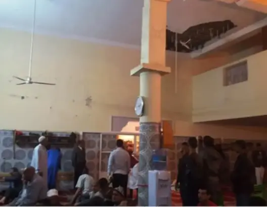 جرحى في حادث إنهيار جزء من سقف مسجد بخريبكة (صور)