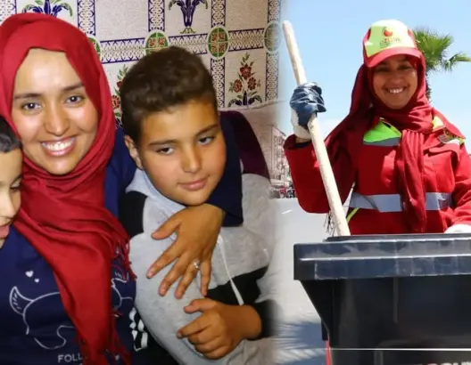 مليكة.. مطلقة تعيل أبناءها من تنظيف شوارع سلا (فيديو)