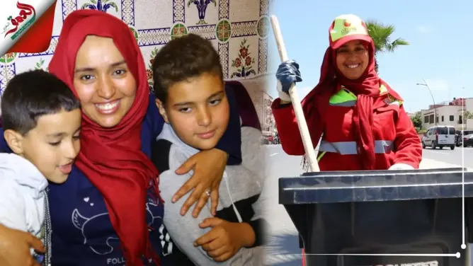 مليكة.. مطلقة تعيل أبناءها من تنظيف شوارع سلا (فيديو)