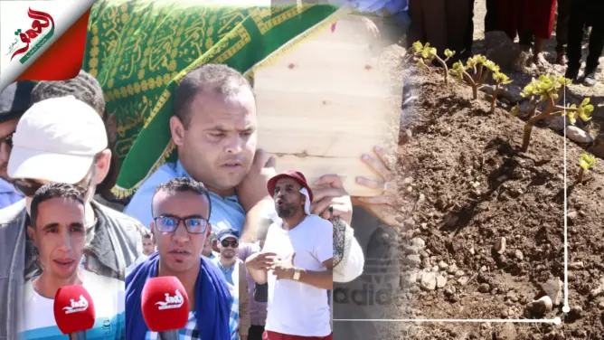 وسط حزن وبكاء.. آلاف المتعاقدين يشيعون جثمان حجيلي بآسفي (فيديو)