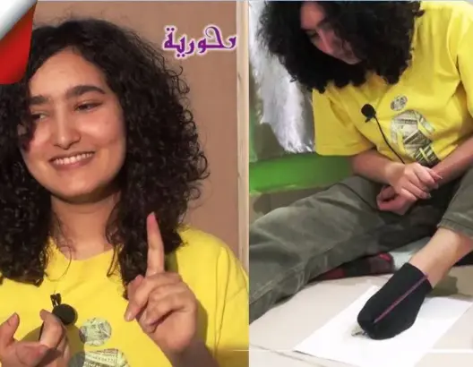 إيمان..عصامية ترسم تحفا ناذرة بقدمها ومُغمضة العينين وبـ”الصابون البلدي” (فيديو)