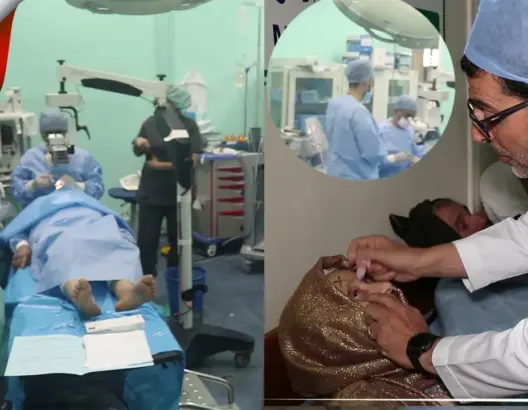 حملة طبية في جراحة العيون بإقليم الحاجب (فيديو)