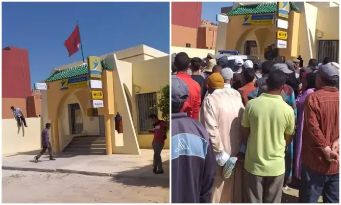 ملثم يهاجم وكالة بنكية ببندقية .. ودرك خنيفرة يتمكن من اعتقاله (صور)
