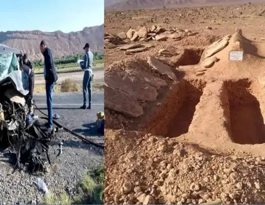 من بينهم أبوين وابنهما .. الرشيدية تشيع جثامين ضحايا حادثة الريش