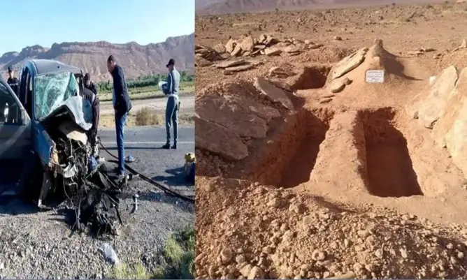 من بينهم أبوين وابنهما .. الرشيدية تشيع جثامين ضحايا حادثة الريش