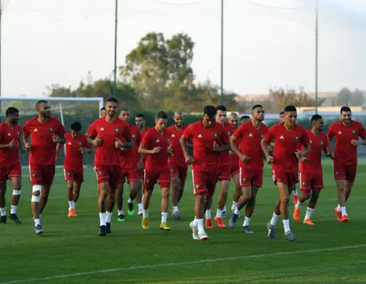 بحضور لقجع.. معنويات مرتفعة للأسود في آخر تدريب قبل لقاء البنين (صور)