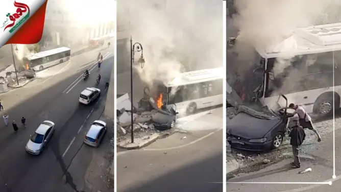 جرحى في احتراق حافلة بتطوان اصطدمت بمحول كهربائي (فيديو وصور)