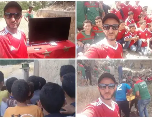 3 لاعبين بالمنتخب يُسعِدون أطفالا بتازة ويوفرون لهم أجهزة تلفاز وأقمصة (صور وفيديو)