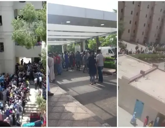 وفاة طالب سقط من الطابق الثالث للحي الجامعي بوجدة (صور)