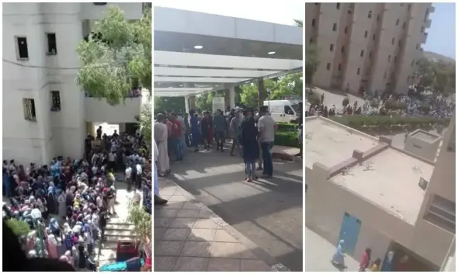 وفاة طالب سقط من الطابق الثالث للحي الجامعي بوجدة (صور)