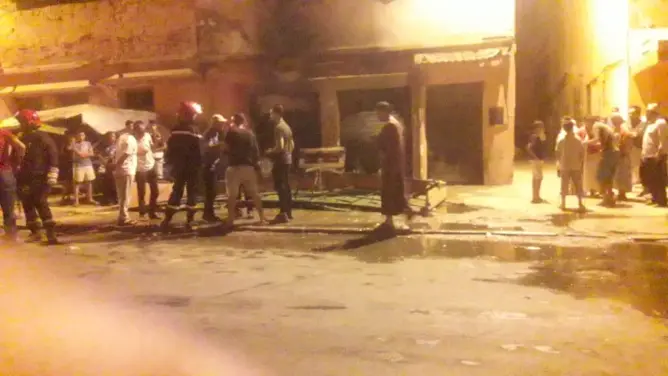 النيران تلتهم صاحب محل لبيع “البيصارة” ببني ملال