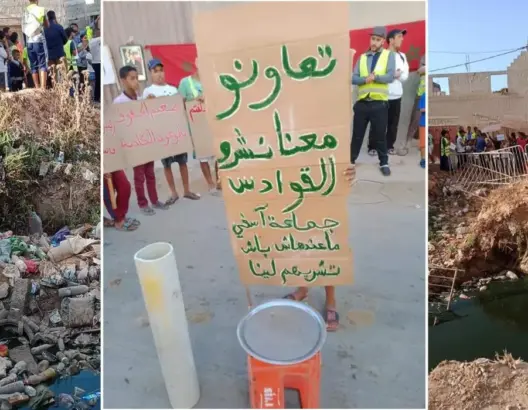بعد وفاة طفل.. سكان بآسفي يستجدون المارة لشراء أنابيب الصرف الصحي (صور)