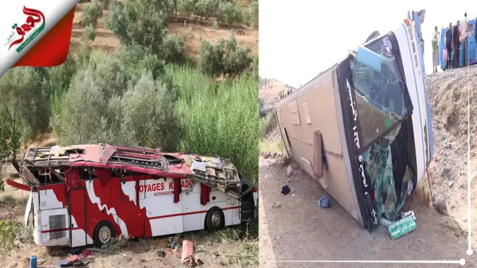من عين المكان.. هذه تفاصيل فاجعة انقلاب حافلتين بتاونات