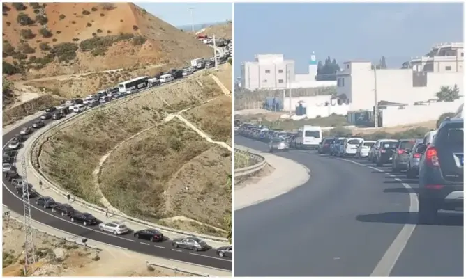 توافد كبير للزوار على مدن الشمال .. واختناقات مرورية بتطوان والمضيق (صور)