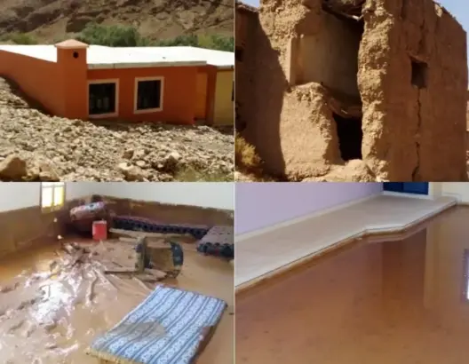 خلفت خسائر كبيرة.. السيول تعزل السكان وتؤجل الدراسة قرب ورزازات (صور)