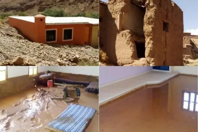 خلفت خسائر كبيرة.. السيول تعزل السكان وتؤجل الدراسة قرب ورزازات (صور)