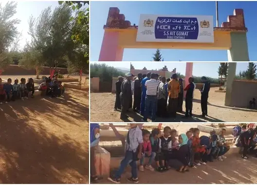 مع اعتماد القانون الإطار.. تلاميذ مدرسة بتنغير يدرسون في العراء