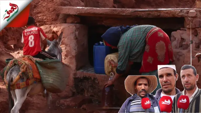 العطش يجبر نساءً بجبال أزيلال على التنقل 3 ساعات يوميا (فيديو)