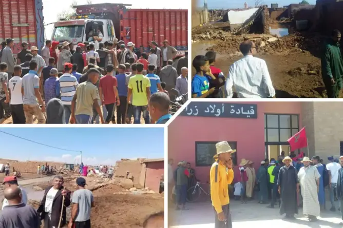 بعد خسائر السيول .. احتجاجات واعتقالات بأولاد زراد بقلعة السراغنة