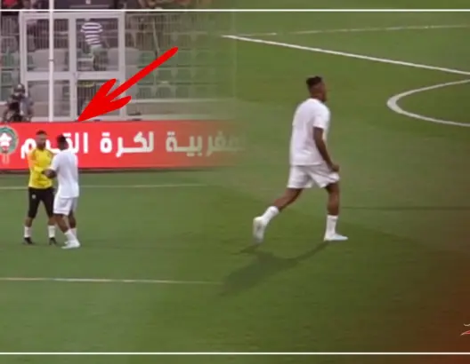 عناق حار بين الزنيتي والورفلي قبل مباراة المغرب وليبيا
