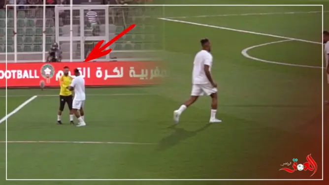 عناق حار بين الزنيتي والورفلي قبل مباراة المغرب وليبيا