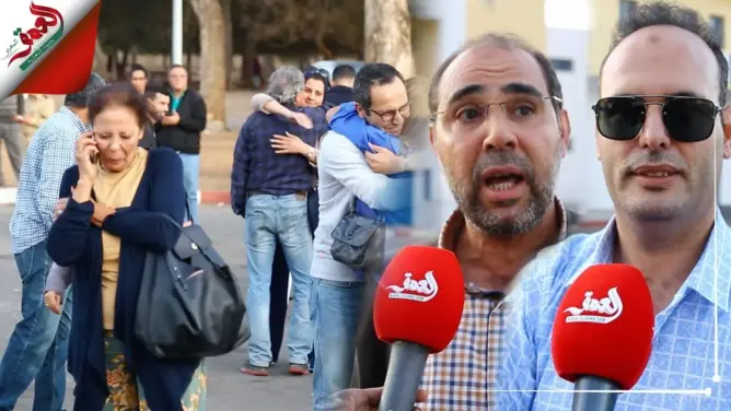 أمام سجن العرجات.. هذا ما قاله دفاع هاجر الريسوني بعد الإفراج عنها بعفو ملكي (فيديو)