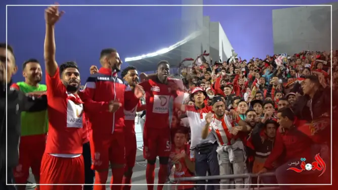 فرحة هستيرية للاعبي حسنية أكادير والجمهور (فيديو)