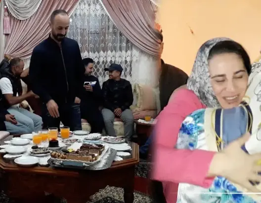 من قلب منزلها بالعرائش.. أولى مشاهد استقبال هاجر الريسوني