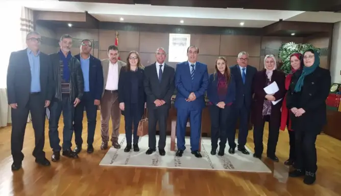 عبيابة يستقبل أعضاء اللجنة التنظيمية للجائزة الكبرى للصحافة