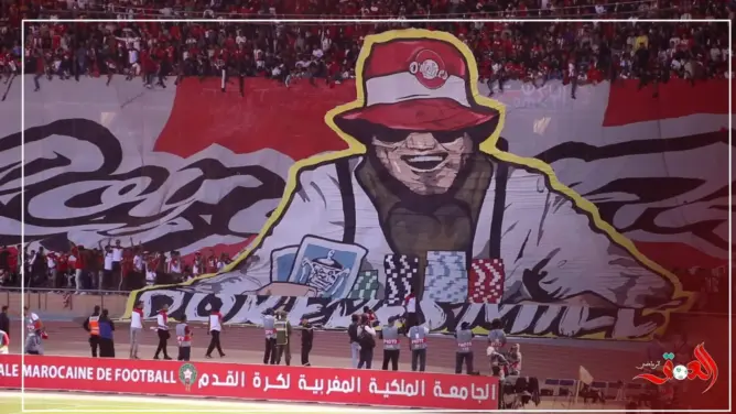 جماهير حسنية أكادير تبدع بتيفو رهيب أمام المغرب التطواني(فيديو)