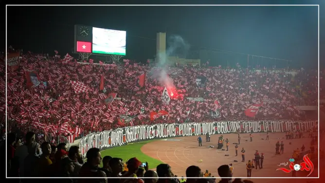 تشجعات الجماهير الودادية في مباراة “الديربي” (فيديو)