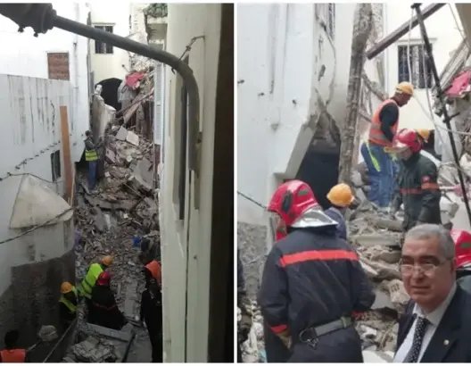 مقتل شخص في انهيار منزل بطنجة.. والوقاية المدنية تنتشل جثته (صور)