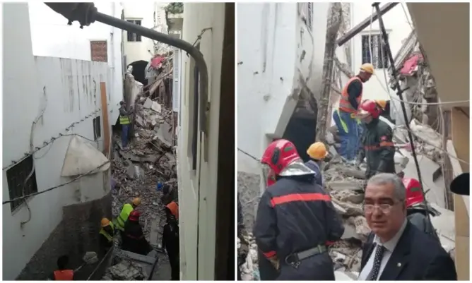مقتل شخص في انهيار منزل بطنجة.. والوقاية المدنية تنتشل جثته (صور)