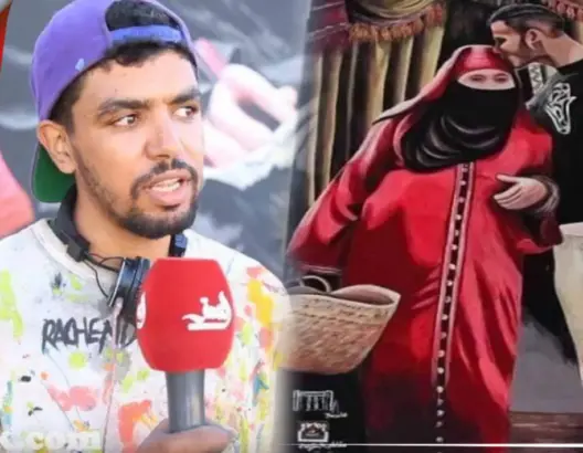 مراد.. رسام مغربي يحول جدران سلا للوحات فنية ويثير إعجاب السكان (فيديو)