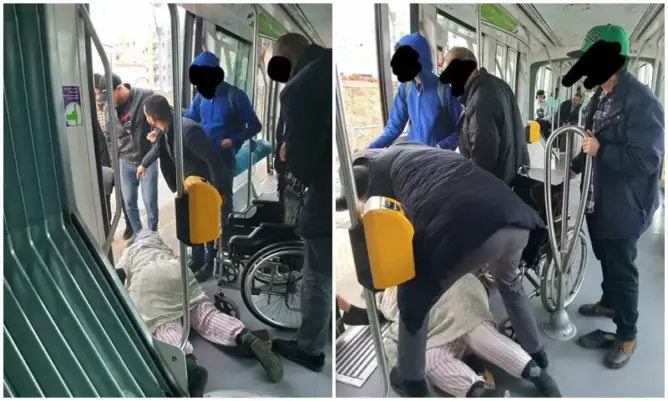 مراقب بطرامواي الرباط يرمي سيدة مُقعدة لا تملك التذكرة.. والشركة تتعهد بـ”تأديبه”