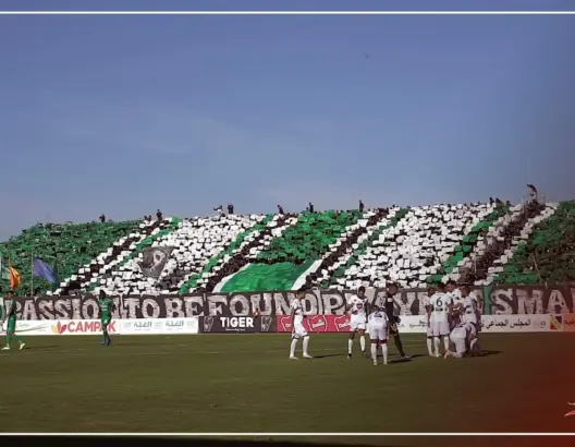 شاهد روعة “تيفو” الجماهير الرجاوية أمام يوسفية برشيد (فيديو)