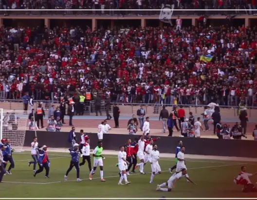 فرحة هستيرية للاعبي حسنية أكادير بعد التأهل لنهائي كأس العرش(فيديو)