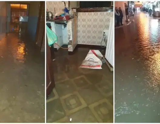 أمطار غزيرة تُغرق شوارع مرتيل .. والمياه تتسرب للمنازل (صور)