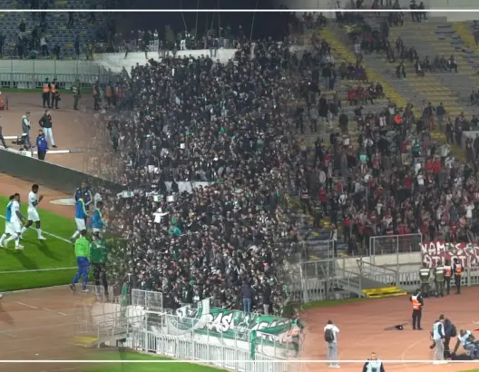 جماهير الرجاء وتطوان يتبادلان التحايا بعد نهاية المباراة بدونور “فيديو”