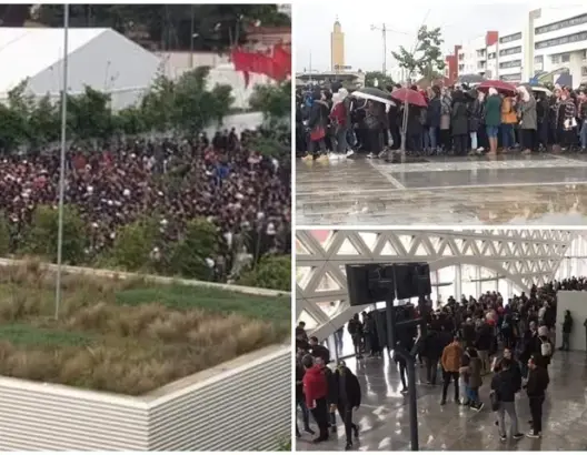 تحت الأمطار.. المئات يحجون لملتقى للتوظيف بالقنيطرة وسط اكتظاظ وفوضى (صور)
